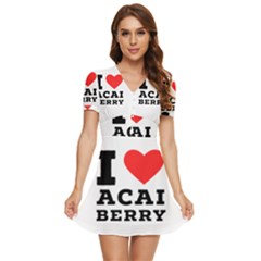 I love acai berry V-Neck High Waist Chiffon Mini Dress