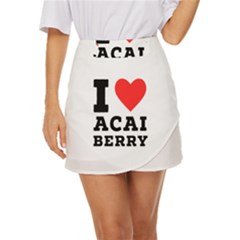 I love acai berry Mini Front Wrap Skirt