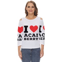 I love acai berry Cut Out Wide Sleeve Top