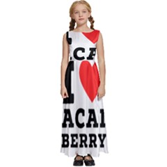 I love acai berry Kids  Satin Sleeveless Maxi Dress