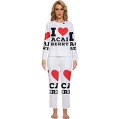 I love acai berry Womens  Long Sleeve Lightweight Pajamas Set