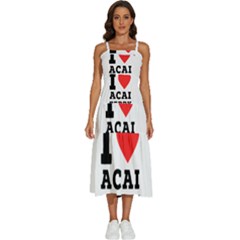 I love acai berry Sleeveless Shoulder Straps Boho Dress