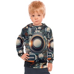 Illustrations Technology Robot Internet Processor Kids  Hooded Pullover by Cowasu