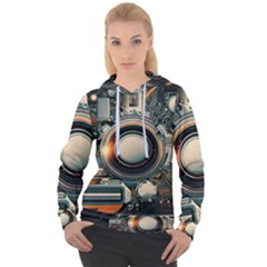 Illustrations Technology Robot Internet Processor Women s Overhead Hoodie by Cowasu