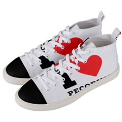 I Love Pecorino  Men s Mid-top Canvas Sneakers by ilovewhateva