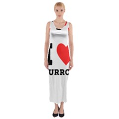 I Love Turron  Fitted Maxi Dress