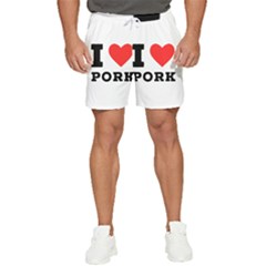I Love Pork  Men s Runner Shorts by ilovewhateva