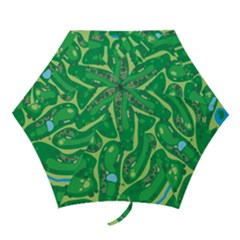 Golf Course Par Golf Course Green Mini Folding Umbrellas