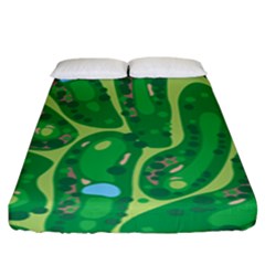 Golf Course Par Golf Course Green Fitted Sheet (King Size)