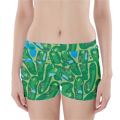 Golf Course Par Golf Course Green Boyleg Bikini Wrap Bottoms