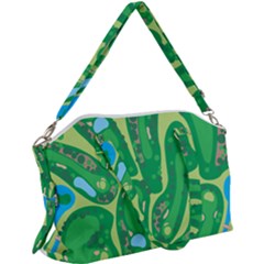 Golf Course Par Golf Course Green Canvas Crossbody Bag