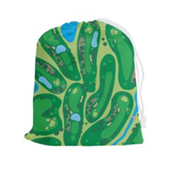 Golf Course Par Golf Course Green Drawstring Pouch (2XL)