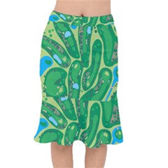 Golf Course Par Golf Course Green Short Mermaid Skirt