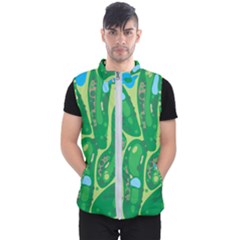 Golf Course Par Golf Course Green Men s Puffer Vest