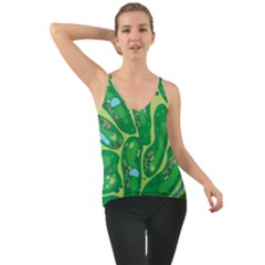 Golf Course Par Golf Course Green Chiffon Cami