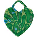 Golf Course Par Golf Course Green Giant Heart Shaped Tote View1