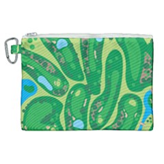 Golf Course Par Golf Course Green Canvas Cosmetic Bag (xl)