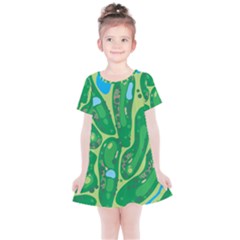 Golf Course Par Golf Course Green Kids  Simple Cotton Dress