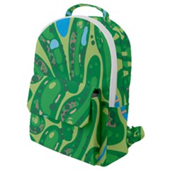 Golf Course Par Golf Course Green Flap Pocket Backpack (Small)