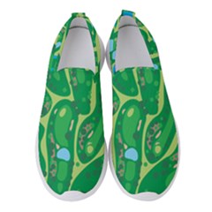 Golf Course Par Golf Course Green Women s Slip On Sneakers