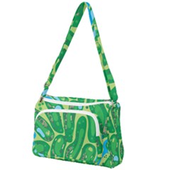 Golf Course Par Golf Course Green Front Pocket Crossbody Bag