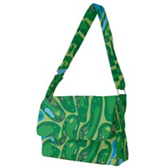 Golf Course Par Golf Course Green Full Print Messenger Bag (L)