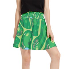 Golf Course Par Golf Course Green Waistband Skirt