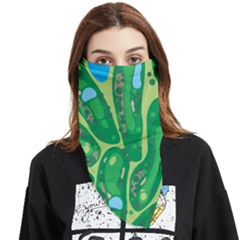 Golf Course Par Golf Course Green Face Covering Bandana (Triangle)