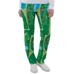 Golf Course Par Golf Course Green Women s Casual Pants