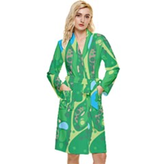 Golf Course Par Golf Course Green Long Sleeve Velvet Robe