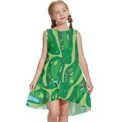 Golf Course Par Golf Course Green Kids  Frill Swing Dress