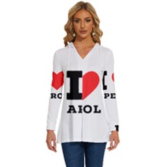 I Love Aperol Long Sleeve Drawstring Hooded Top by ilovewhateva
