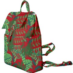 Leaves Leaf Nature Pattern Red Green Buckle Everyday Backpack