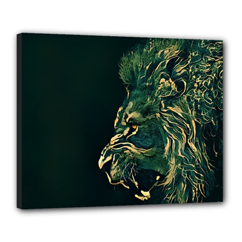 Angry Male Lion Canvas 20  X 16  (stretched)