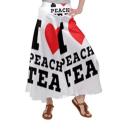 I Love Peach Tea Women s Satin Palazzo Pants by ilovewhateva