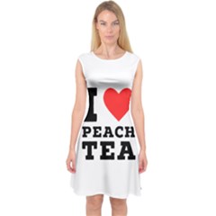 I Love Peach Tea Capsleeve Midi Dress by ilovewhateva