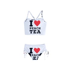 I Love Peach Tea Girls  Tankini Swimsuit by ilovewhateva