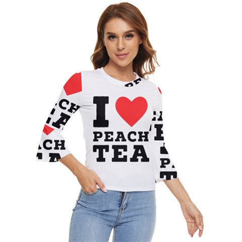 I Love Peach Tea Bell Sleeve Top by ilovewhateva