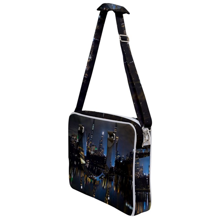 New York Night Central Park Skyscrapers Skyline Cross Body Office Bag