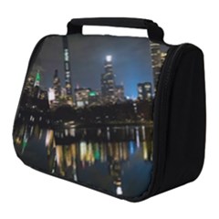 New York Night Central Park Skyscrapers Skyline Full Print Travel Pouch (small) by Cowasu