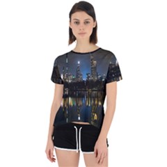 New York Night Central Park Skyscrapers Skyline Open Back Sport Tee by Cowasu