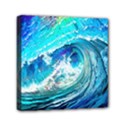 Tsunami Waves Ocean Sea Nautical Nature Water Painting Mini Canvas 6  x 6  (Stretched) View1