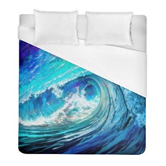 Tsunami Waves Ocean Sea Nautical Nature Water Painting Duvet Cover (Full/ Double Size)