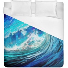 Tsunami Waves Ocean Sea Nautical Nature Water Painting Duvet Cover (King Size)