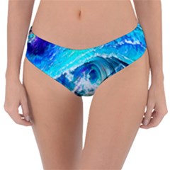Tsunami Waves Ocean Sea Nautical Nature Water Painting Reversible Classic Bikini Bottoms