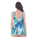 Tsunami Waves Ocean Sea Nautical Nature Water Painting Skater Dress Swimsuit View2