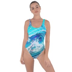 Tsunami Waves Ocean Sea Nautical Nature Water Painting Bring Sexy Back Swimsuit