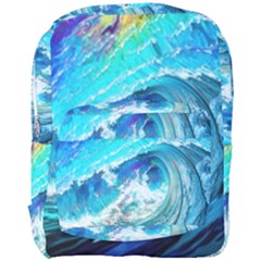 Tsunami Waves Ocean Sea Nautical Nature Water Painting Full Print Backpack