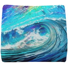 Tsunami Waves Ocean Sea Nautical Nature Water Painting Seat Cushion