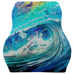 Tsunami Waves Ocean Sea Nautical Nature Water Painting Car Seat Velour Cushion 